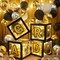 2026 Graduation Decorations - 86 PCS Graduation Party Decor Supplies Set Includes LED Light Strings Balloon Block Boxes with Letters Foil Curtains Backdrop 2026 Balloon Garland Kit- Black Gold